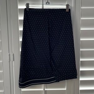 Navy blue work pants with white texturing, Eloqii brand